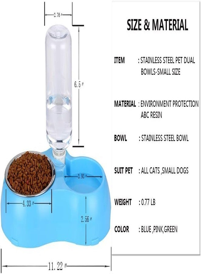 REMICH Food and Water Dispenser | Automatic Food Feeder for pet | Cat Dog Feeding Bowl | Automatic Feeding Pet Supplies | Stainless Steel Bowl and Automatic Water Dispenser Bottle - Image 5